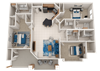 3 bed 3 bath